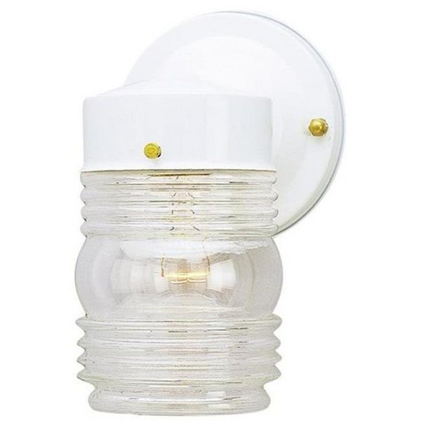 Brightbomb One Light Outdoor Wall Lantern; White BR880087